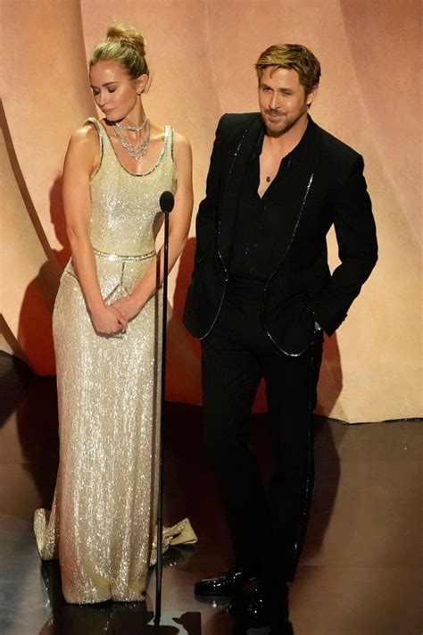 Barbenheimer rivalry brought to Oscars with Emily Blunt and Rya.
